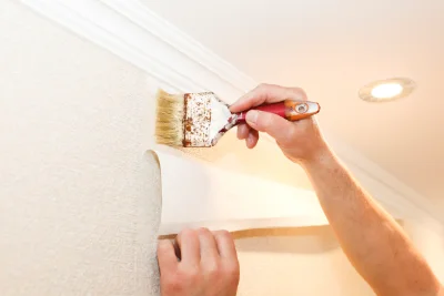 Pose de papier peint à Chanteloup — revêtements muraux et toiles de verre